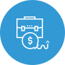 briefcase and money symbol