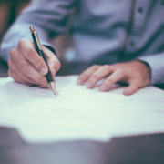 person signing documents